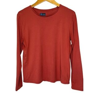 Janji Long Sleeve T-Shirt Womens Large Orange